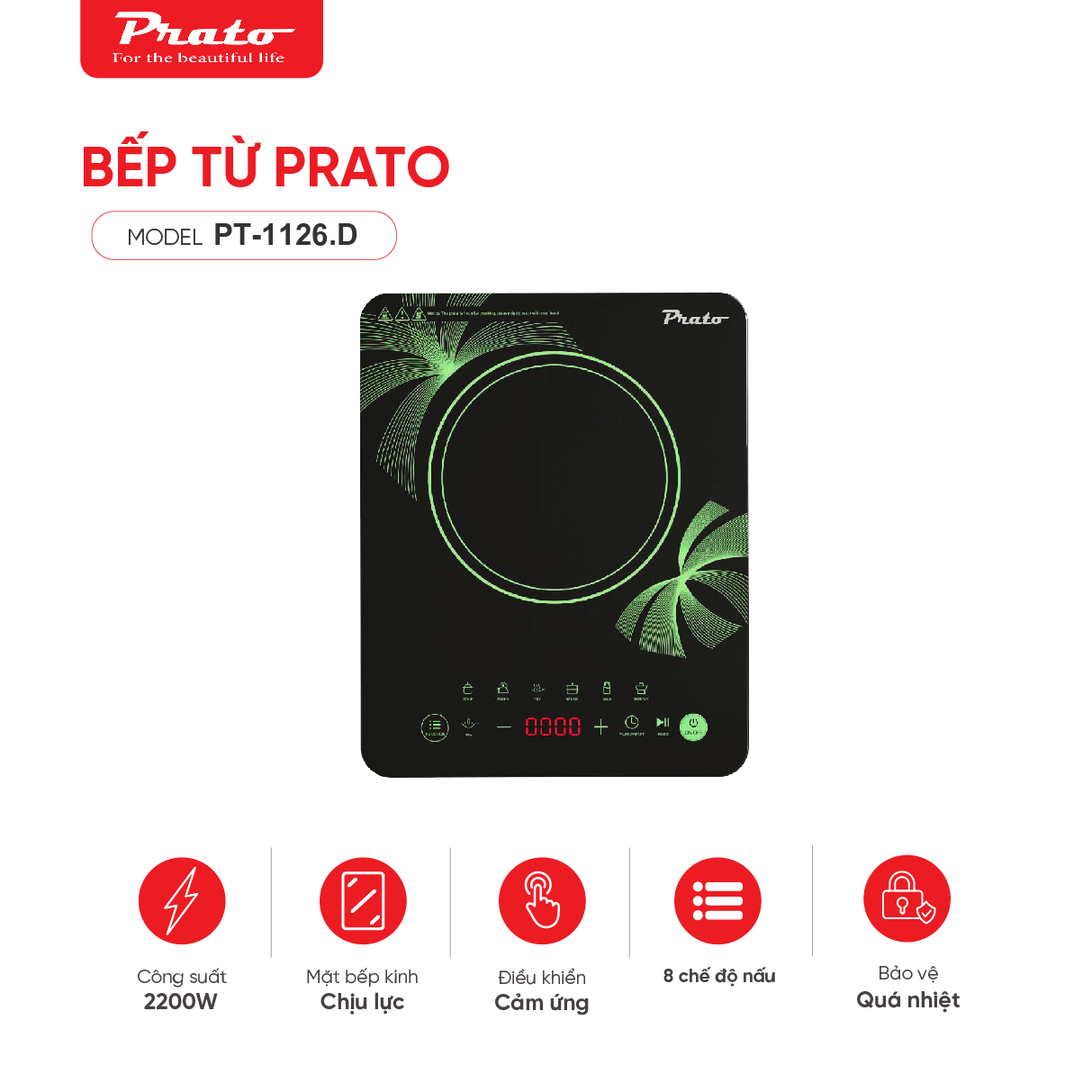 Bếp từ đơn Model: PT-1126.D